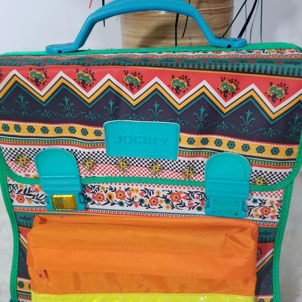 JOCKEY Mixed Printed Multicolored Back To School Unisex Trolley Backpack L Size